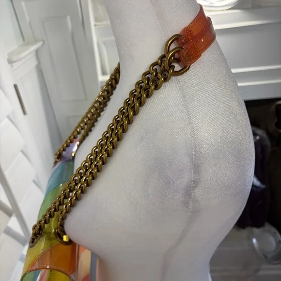 Kurt Geiger Vinyl Kensington Rainbow Bag - Picture 5 of 8